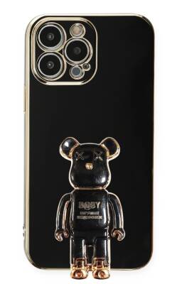 Eiroo Baby Bear iPhone 15 Pro Max Standlı Kamera Korumalı Silikon Kılıf - 4