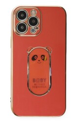 Eiroo Baby Panda iPhone 15 Pro Max Standlı Kamera Korumalı Silikon Kılıf - 7