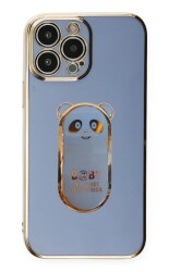 Eiroo Baby Panda iPhone 15 Pro Max Standlı Kamera Korumalı Silikon Kılıf - 10