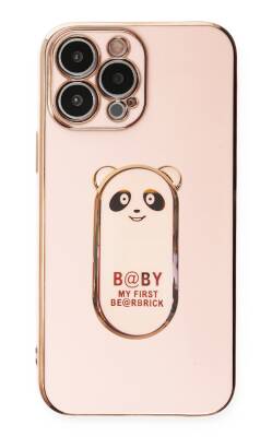 Eiroo Baby Panda iPhone 15 Pro Max Standlı Kamera Korumalı Silikon Kılıf - 13