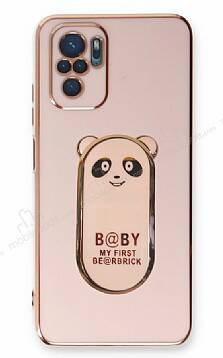 Eiroo Baby Panda Xiaomi Poco M5s Standlı Pembe Silikon Kılıf - 1