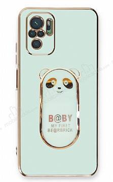 Eiroo Baby Panda Xiaomi Poco M5s Standlı Yeşil Silikon Kılıf - 1