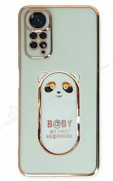 Eiroo Baby Panda Xiaomi Redmi Note 11S Standlı Yeşil Silikon Kılıf - 1