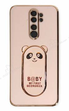 Eiroo Baby Panda Xiaomi Redmi Note 8 Pro Standlı Pembe Silikon Kılıf - 1