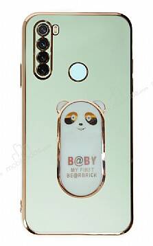 Eiroo Baby Panda Xiaomi Redmi Note 8 Standlı Yeşil Silikon Kılıf - 1