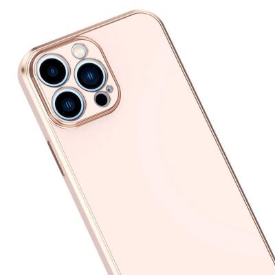 Eiroo Borderline iPhone 12 Pro Kamera Korumalı Kahverengi Silikon Kılıf - 5