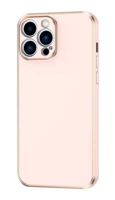 Eiroo Borderline iPhone 13 Pro Kamera Korumalı Rose Gold Silikon Kılıf - 1