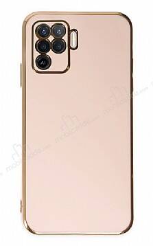 Eiroo Borderline Oppo Reno 5 Lite Kamera Korumalı Pembe Silikon Kılıf - 1