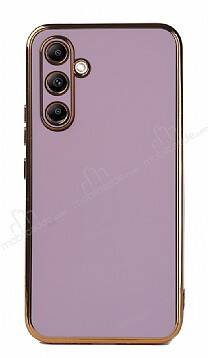 Eiroo Borderline Samsung Galaxy A34 Kamera Korumalı Mor Silikon Kılıf - 1