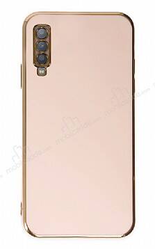 Eiroo Borderline Samsung Galaxy A7 2018 Kamera Korumalı Pembe Silikon Kılıf - 1