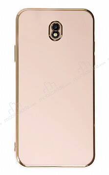 Eiroo Borderline Samsung Galaxy J7 Pro 2017 Kamera Korumalı Pembe Silikon Kılıf - 1