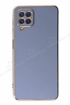 Eiroo Borderline Samsung Galaxy M12 Kamera Korumalı Mavi Silikon Kılıf - 1