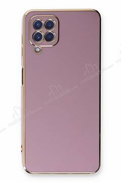 Eiroo Borderline Samsung Galaxy M22 Kamera Korumalı Mor Silikon Kılıf - 1