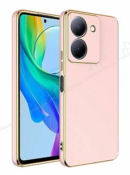 Eiroo Borderline Vivo Y36 4G Kamera Korumalı Pembe Silikon Kılıf - 1