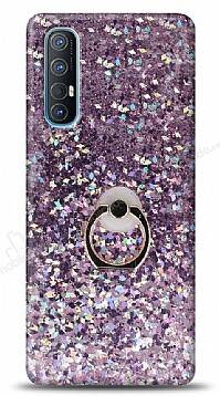 Eiroo Bright Oppo Reno3 Pro Sulu Simli Rose Gold Silikon Kılıf - 1