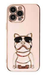 Eiroo Bulldog iPhone 15 Pro Max Standlı Kamera Korumalı Silikon Kılıf - 10