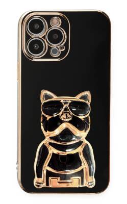 Eiroo Bulldog iPhone 15 Pro Max Standlı Kamera Korumalı Silikon Kılıf - 13