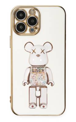 Eiroo Candy Bear iPhone 15 Pro Max Standlı Kamera Korumalı Silikon Kılıf - 1