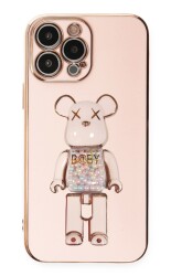 Eiroo Candy Bear iPhone 15 Pro Max Standlı Kamera Korumalı Silikon Kılıf - 10