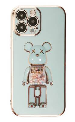 Eiroo Candy Bear iPhone 15 Pro Max Standlı Kamera Korumalı Silikon Kılıf - 16