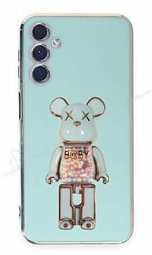 Eiroo Candy Bear Samsung Galaxy A24 4G Standlı Yeşil Silikon Kılıf - 1