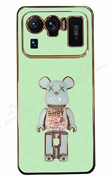 Eiroo Candy Bear Xiaomi Mi 11 Ultra Standlı Yeşil Silikon Kılıf - 1