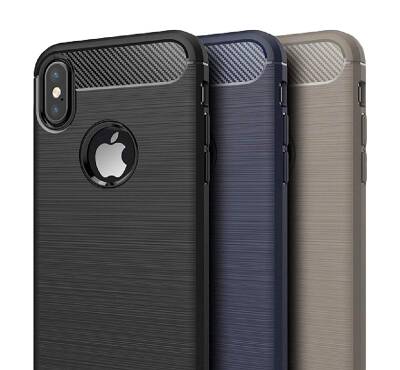 Eiroo Carbon Shield iPhone XS Max Ultra Koruma Siyah Kılıf - 3