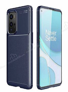 Eiroo Carbon Shield OnePlus 9 Pro Ultra Koruma Lacivert Kılıf - 1