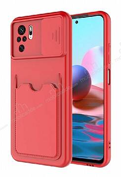 Eiroo Card-X Xiaomi Poco M5s Kamera Korumalı Kırmızı Silikon Kılıf - 1