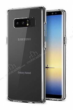 Eiroo Clear Hybrid Samsung Galaxy Note 8 Silikon Kenarlı Şeffaf Rubber Kılıf - 1