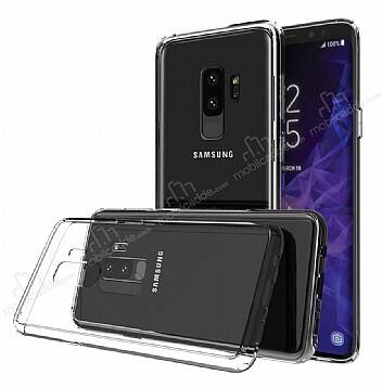 Eiroo Clear Hybrid Samsung Galaxy S9 Plus Silikon Kenarlı Şeffaf Rubber Kılıf - 1