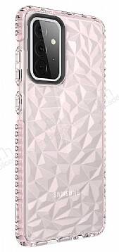 Eiroo Color Crystal Samsung Galaxy A72 / A72 5G Pembe Silikon Kılıf - 1