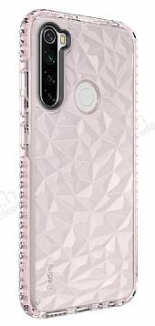 Eiroo Color Crystal Xiaomi Redmi Note 8 Pembe Silikon Kılıf - 1