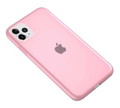 Eiroo Elegant iPhone 11 Pro Pembe Silikon Kılıf - 1