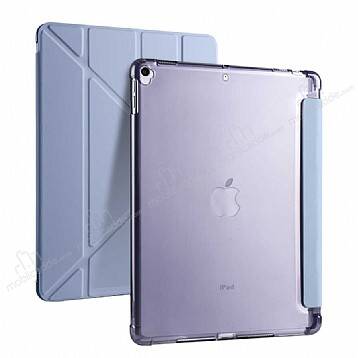 Eiroo Fold Apple iPad 10.2 (2021) Kalemlikli Standlı Mavi Kılıf - 1