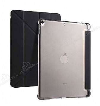 Eiroo Fold Apple iPad 10.2 (2021) Kalemlikli Standlı Siyah Kılıf - 1