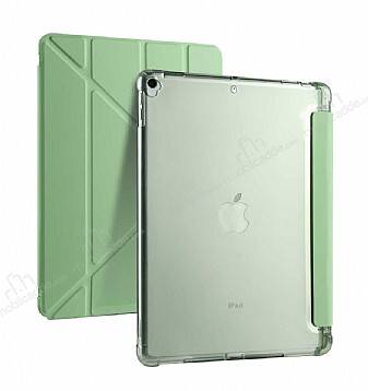 Eiroo Fold Apple iPad 10.2 (2021) Kalemlikli Standlı Yeşil Kılıf - 1