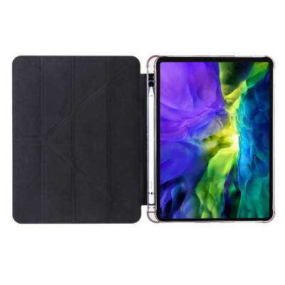 Eiroo Fold iPad Pro 12.9 2020 Kalemlikli Standlı Kılıf - 4