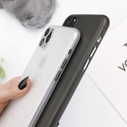 Eiroo Ghost Thin iPhone 12 Mini 5.4 inç Ultra İnce Mavi Rubber Kılıf - 4