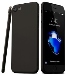 Eiroo Ghost Thin iPhone 7 / 8 Ultra İnce Siyah Rubber Kılıf - 1