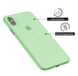 Eiroo Ghost Thin iPhone XS Max Ultra İnce Yeşil Rubber Kılıf - 3