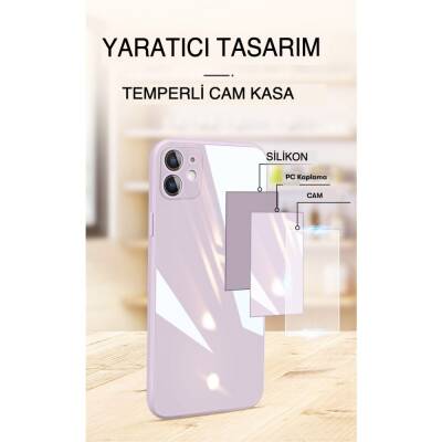 Eiroo Glass Series iPhone 7 / 8 Kamera Korumalı Pembe Silikon Kılıf - 4