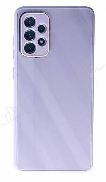 Eiroo Glass Series Samsung Galaxy A13 Kamera Korumalı Lila Silikon Kılıf - 1