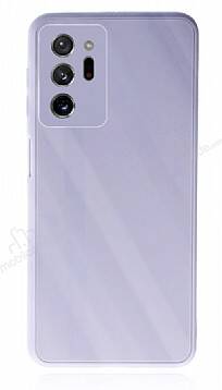 Eiroo Glass Series Samsung Galaxy Note 20 Ultra Kamera Korumalı Lila Silikon Kılıf - 1