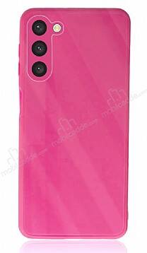 Eiroo Glass Series Samsung Galaxy S23 Kamera Korumalı Pembe Silikon Kılıf - 1