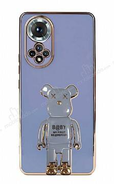 Eiroo Honor 50 Baby Bear Standlı Mavi Silikon Kılıf - 1