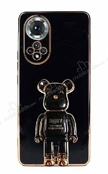 Eiroo Honor 50 Baby Bear Standlı Siyah Silikon Kılıf - 1