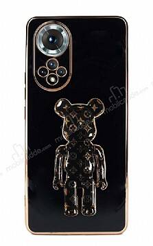 Eiroo Honor 50 Bearbrick Standlı Siyah Silikon Kılıf - 1