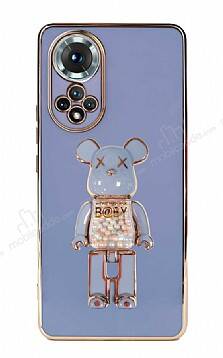 Eiroo Honor 50 Candy Bear Standlı Mavi Silikon Kılıf - 1