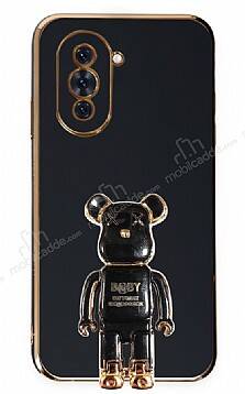 Eiroo Huawei nova 10 Baby Bear Standlı Siyah Silikon Kılıf - 1